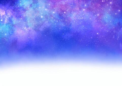 鮮やかな宇宙のグラデーション背景フレーム 星,星空,夜,夜空,宇宙,水彩風,星屑,かわいい,ネオン,キラキラのイラスト素材