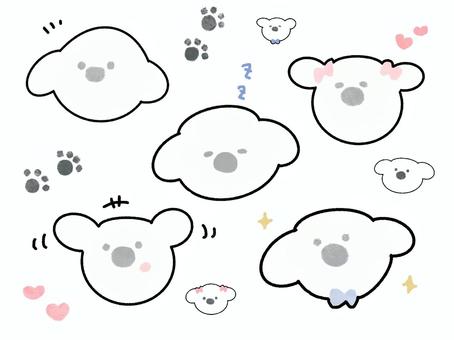 わんこのメッセージカードイラスト 犬,マルチーズ,メッセージカード,ゆるかわ,色紙用のイラスト素材