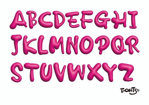 フォント03＿アルファベット＿カラー フォント,書体,ロゴ,タイトル,文字,アルファベット,英字,手書きのイラスト素材