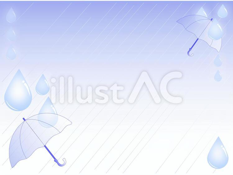 雨のフレーム７ 雨,梅雨,雨粒のイラスト素材