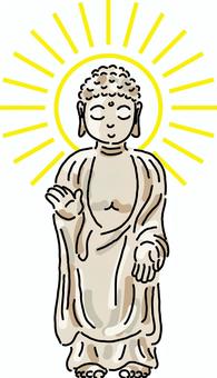 Amida Nyoraiji, amida birthday, buddha statue, buddhism, JPG, PNG and AI