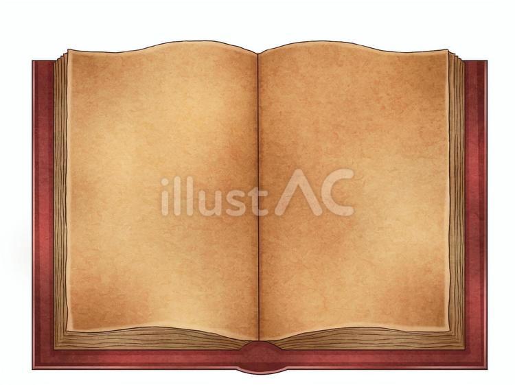 赤い古文書(古紙) 本,図書,紙のイラスト素材