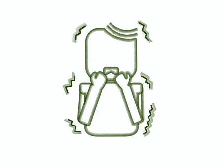 震えている男性 震えている男性 人,男性,緑のイラスト素材