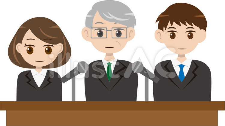 記者会見　真顔 記者会見,会見,会見場のイラスト素材