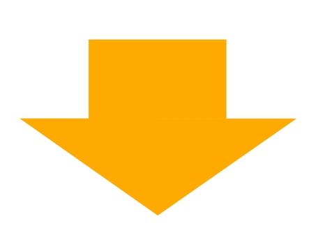 下向きの矢印　黄色 矢印,下向き,黄色,下矢印,記号,図形,向き,指摘,ポイント,注目のイラスト素材