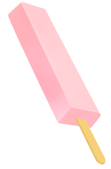 桃味の木の棒アイス アイスクリーム,棒アイス,桃味,ピンク,アイスバー,デザート,お菓子,アイコン,イラスト,カットイラストのイラスト素材