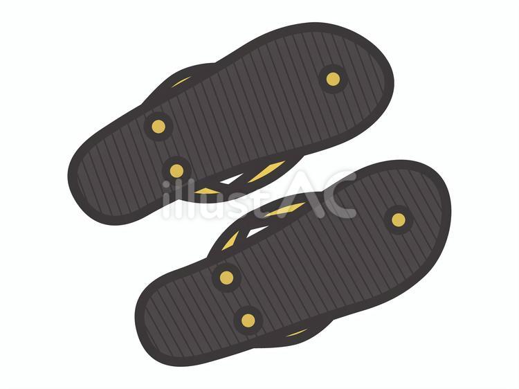 ビーチサンダル（両足裏）01 ビーチサンダル,ファッション,アイコンのイラスト素材