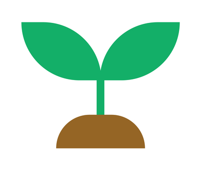 土から顔を出した新芽のアイコンイラスト 双葉,芽,アイコン,自然,植物,エコ,ガーデニング,環境,土,イラストのイラスト素材