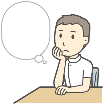  理学療法士男-804-全身 考える,理学療法士,整体師,白衣,医療,病院,柔道整復師,カイロプラクティック,鍼灸師,マッサージ師のイラスト素材