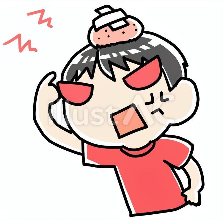けがを負わされて怒る少年 怪我,負傷,少年のイラスト素材