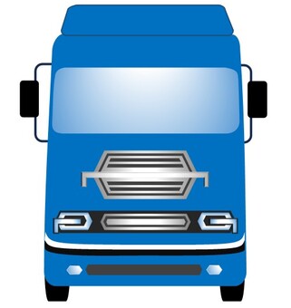 トラック108 車,トラック,正面,物流,運輸,運送,ロジスティクス,貨物,輸送,流通のイラスト素材