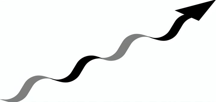 矢印ねじれ 矢印,方向,誘導,示す,うねる,ねじれ,シンプル,黒のイラスト素材