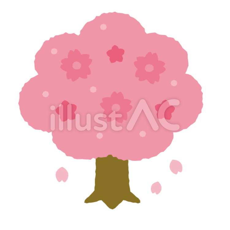 可愛い桜の木 桜の木,桜,さくらのイラスト素材