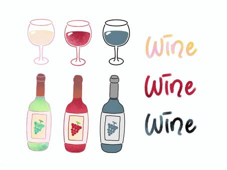 Illustration, wine, sake, red wine, 