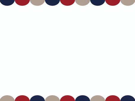 半円フレーム　シック　トリコロール フレーム,枠,背景,秋,秋色,冬,10月,11月,12月,1月のイラスト素材