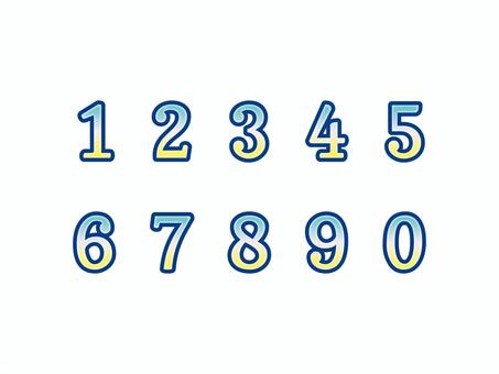 数字（紺縁・グラデ・光）02-02