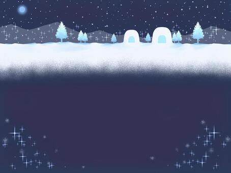 冬の便り 雪国のかまくらイラスト【6】 冬,雪国,かまくら,12月,1月,2月,雪祭り,お正月,雪,東北のイラスト素材