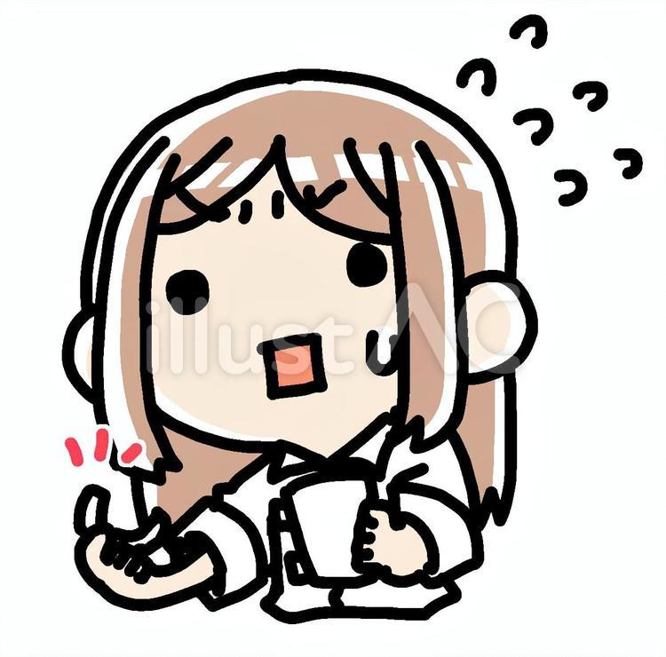 マグカップを壊した女性 壊す,女性,壊したのイラスト素材