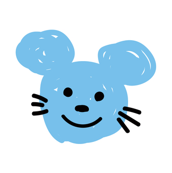 子どもが描いたネズミの絵 お絵かき,動物,絵,落書き,描く,クレヨン,ネズミ,かわいい,イラストのイラスト素材