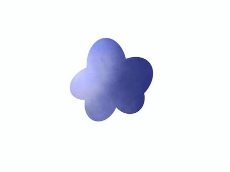 ぷるんとした星(寒色) 星,ほし,シンプル,単品,素材,寒色,挿し絵,イラストのイラスト素材