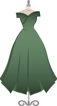ディスプレイ用トルソーに着せたドレス トルソー,ドレス,衣服,ファッション,ディスプレイのイラスト素材