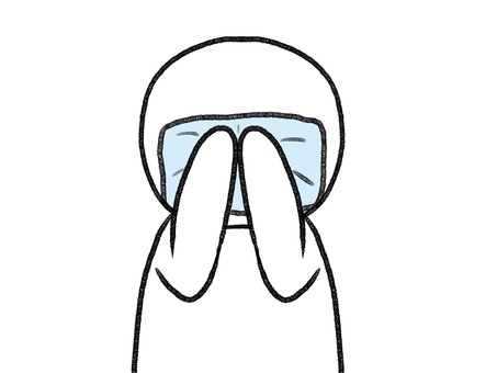 顔を拭く棒人間 棒人間,人物,拭く,布巾,おしぼり,手描き,落書き,表情,黒,シンプルのイラスト素材