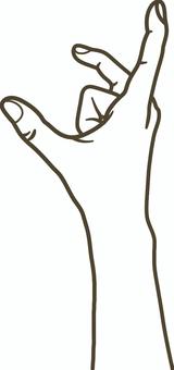 指でつまむ手の線画イラスト 手,指,つまむ,線画,ベクター,ジェスチャー,ラインアート,シルエット,ポーズ,シンプルのイラスト素材