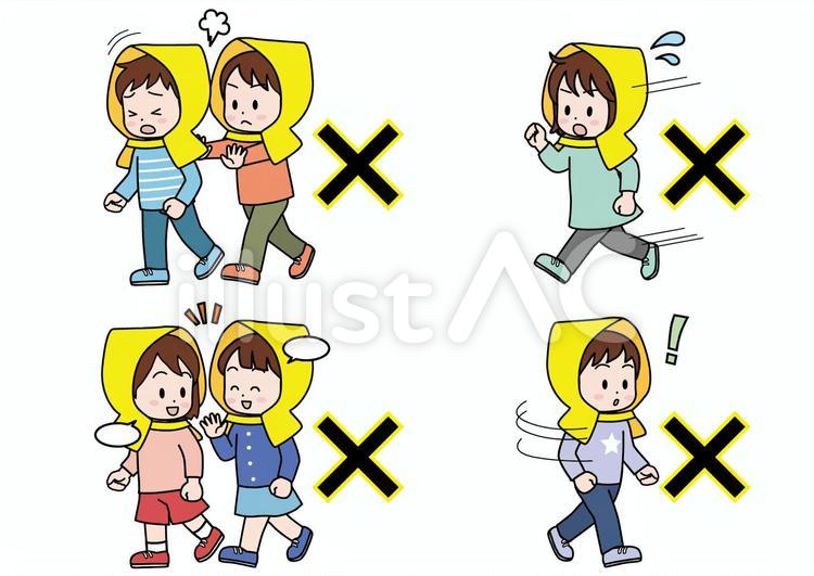 おかしも（おはしも） おかしも,おはしも,避難のイラスト素材