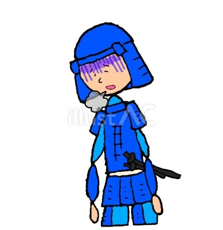 落ち込む武士 武士,落ち込む,ショックのイラスト素材