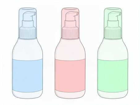 カラフルボトル カラフル,ボトル,プッシュ,クリーム,ローション,可愛いのイラスト素材