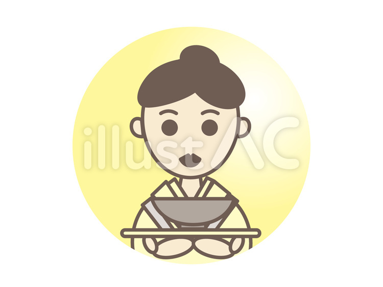 おかみさん アイコン,仕事,和食のイラスト素材