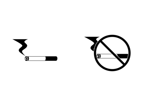 白黒のたばこ たばこ,白黒,喫煙,禁煙,シルエット,煙,シンプル,アイコンのイラスト素材