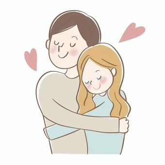 国際カップル 人物,ゆるい,手書き,挿絵,男女,恋人,パートナー,国際結婚,国際カップル,ラブラブのイラスト素材