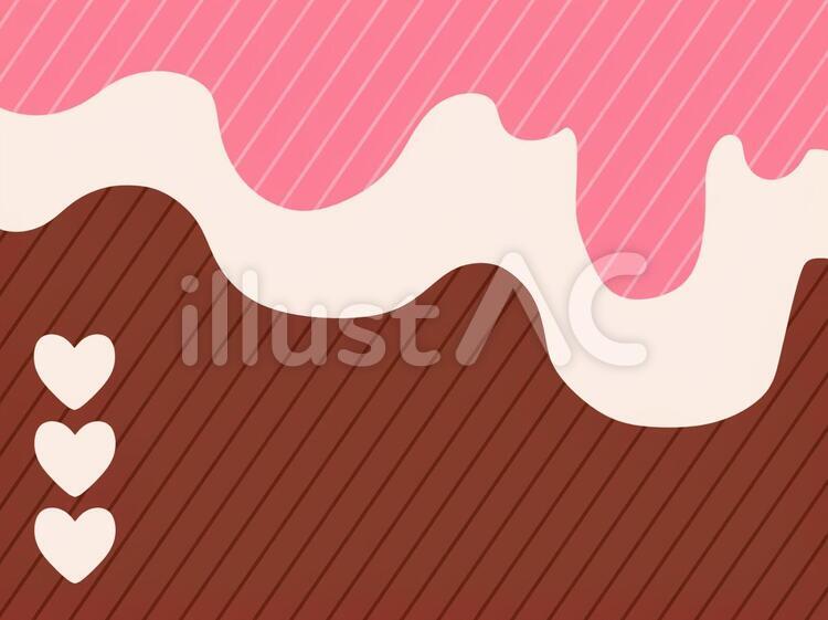とろけるいちごチョコの壁 食べ物,チョコレート,溶けるのイラスト素材