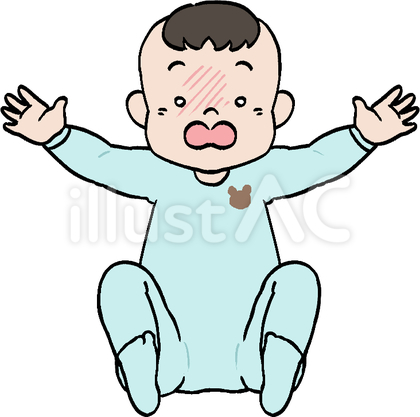 びっくりしている赤ちゃん