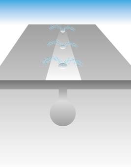 消雪パイプ散水（地下配管入り） 消雪,冬,パイプ,散水,地下,配管のイラスト素材