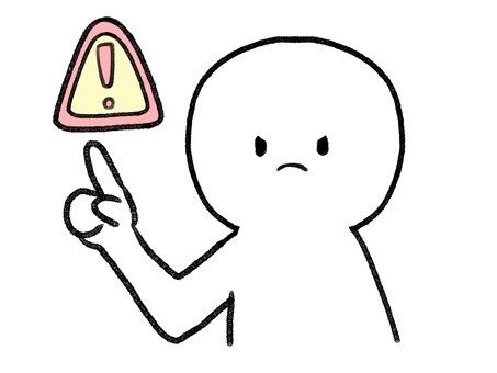 注意事項を述べる棒人間 棒人間,人物,注意,危険,緊急,手描き,落書き,表情,黒,シンプルのイラスト素材