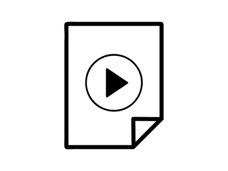 シンプルな動画ファイルアイコン シンプルな動画ファイルアイコン ファイル,動画,再生,再生ボタン,ボタン,デザイン,マーク,見る,鑑賞,観賞のイラスト素材