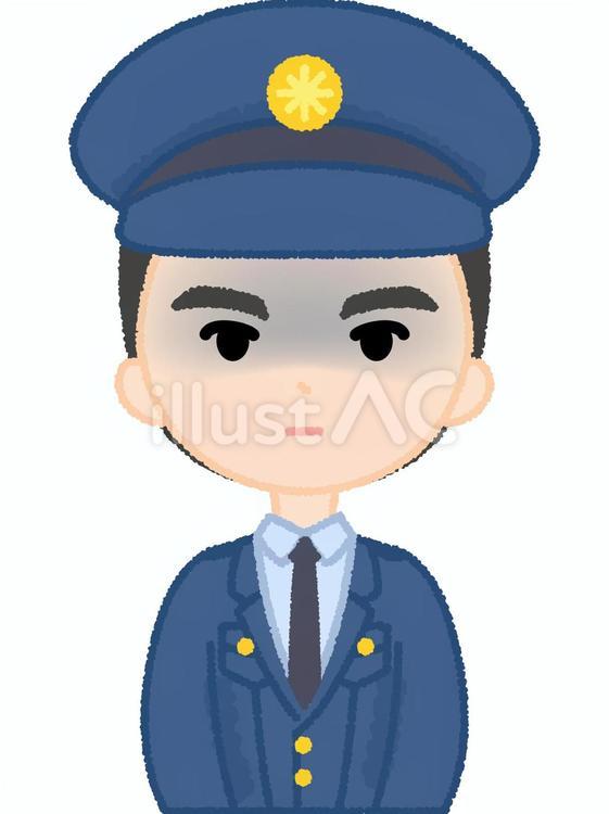 警察官男性無表情 警察官,無表情,真顔のイラスト素材