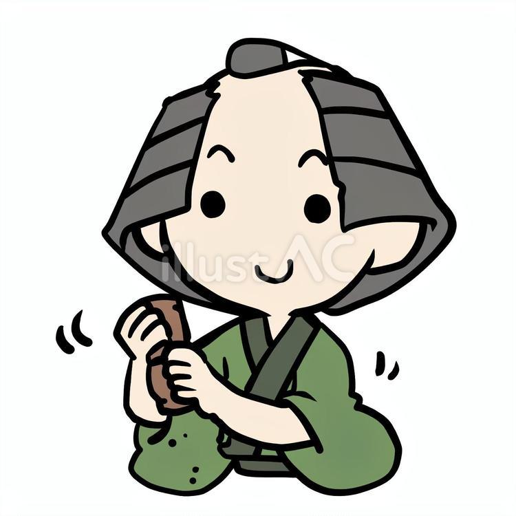 ミルを使う町民 町民,ミル,調味料のイラスト素材