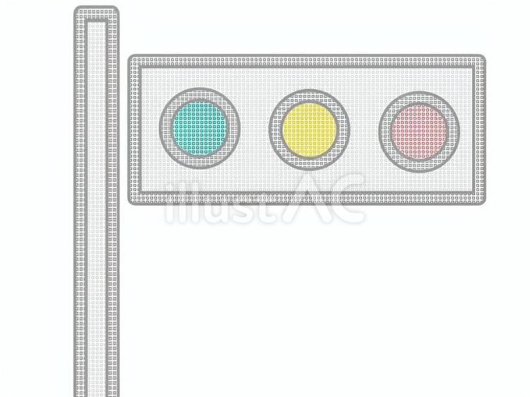 信号機(グレー) 信号機,グレー,交通安全のイラスト素材