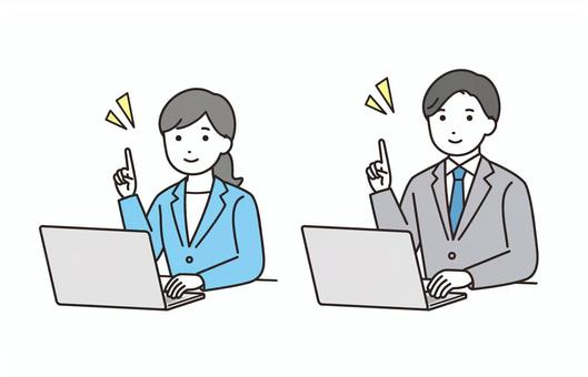 Men and women in suits pointing fingers, JPG, PNG and AI Men and women in suits pointing fingers, персональный компьютер, указав, предложение, JPG, PNG and AI