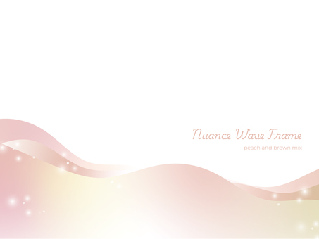 ニュアンスウェーブフレーム（桃系） ピンク,ピーチ,ブラウン,ベージュ,ヌードカラー,ニュアンス,波,ウェーブ,背景,フレームのイラスト素材