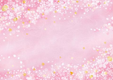 さくらのフレーム029 さくらのフレーム029 桜,花びら,フレームのイラスト素材
