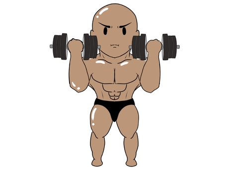 ボディビルダー 日焼け（筋トレ２） ボディビルダー,日焼け,筋肉,男性,マッチョ,ムキムキ,フィットネス,トレーニング,スポーツ,ポーズのイラスト素材