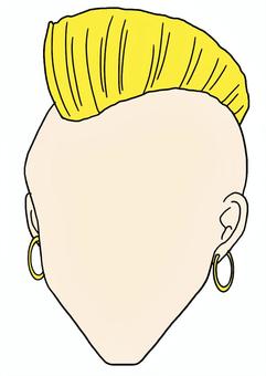 モヒカン モヒカン,人物,金髪,ヤンキー,輪郭,ヘアスタイル,髪型,派手のイラスト素材