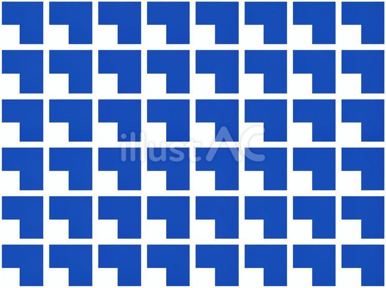 カギ括弧模様が連続した背景・壁紙２（青） カギ括弧,角型,四角のイラスト素材