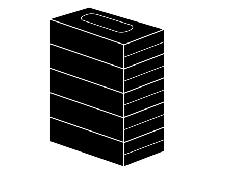 ボックスティッシュ ティッシュ,ティッシュペーパー,ボックスティッシュ,ティッシュボックス,箱,ケース,ちり紙,日用品,イメージ,シンプルのイラスト素材