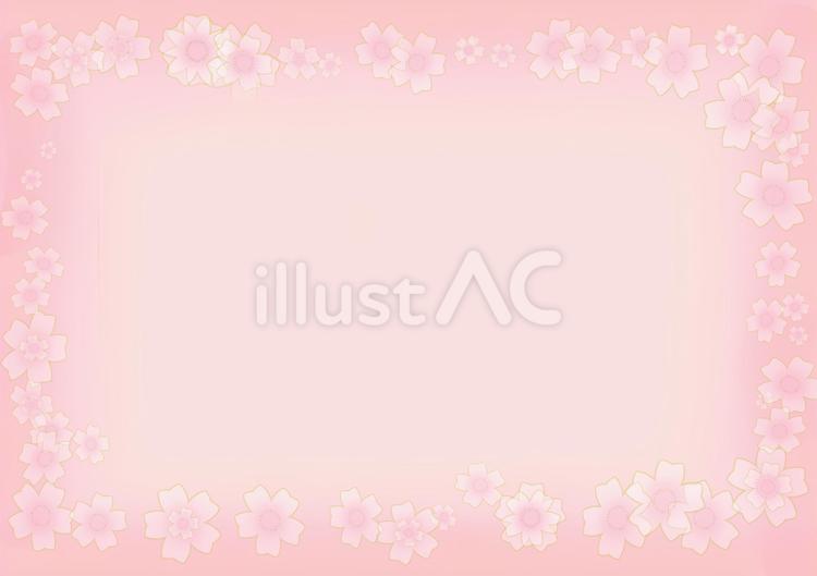 柔らかな桜の背景 桜,花,手書きのイラスト素材