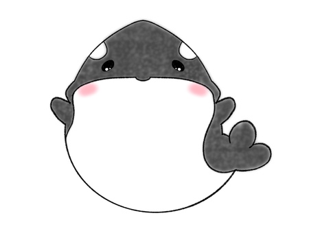Illustration, sea creatures, killer whale, character, 